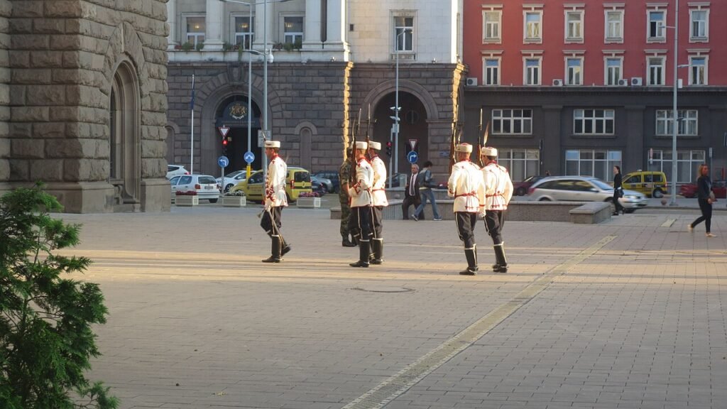 Archival 2015 photograph of the Bulgarian President's Office in Sofia; not a scene from the October 25, 2026 election.