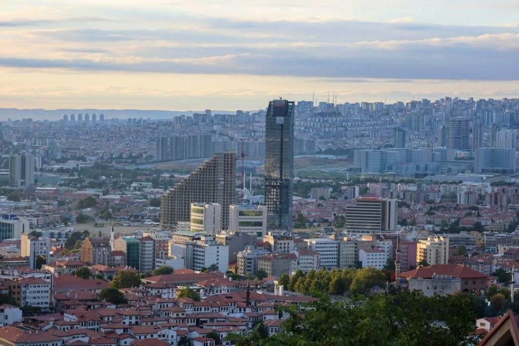 Wide panoramic view of Ankara, Türkiye, photographed in 2023; illustrative city view, not an image of the October 30, 2026 summit.
