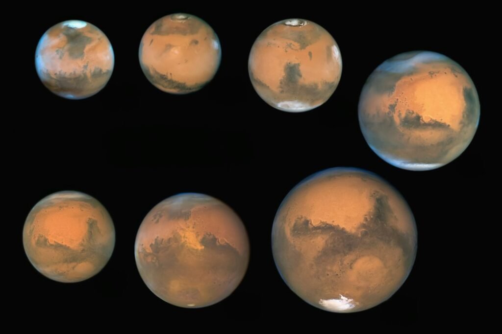 Archival Hubble image of Mars, used for context; not an image of Perseverance's dust measurements.