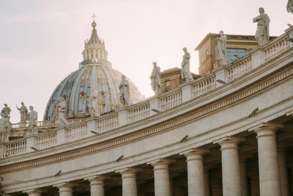 Illustrative view of St. Peter's Basilica in Vatican City, photographed by Simone Savoldi; not an image of Pope Leo XIV casting a ballot.